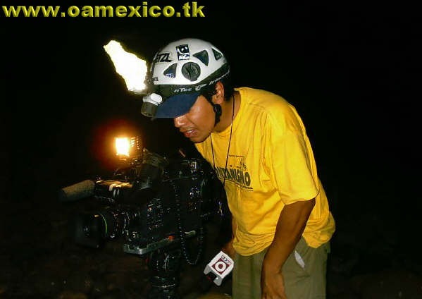 filmando en cacahuamilpa